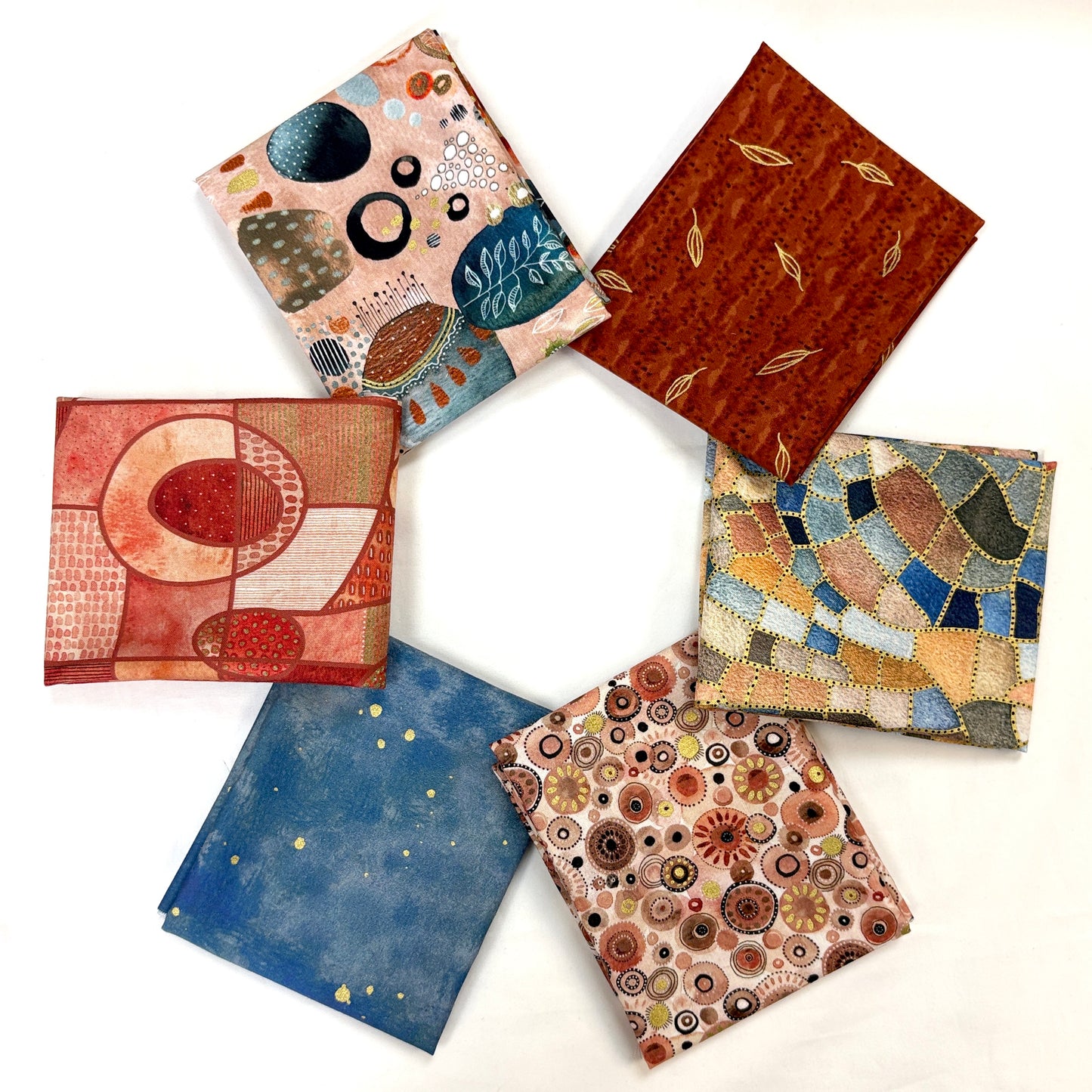 6 Fat Quarters Flora Peachy Keen