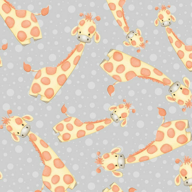 Gray Giraffe Flannel