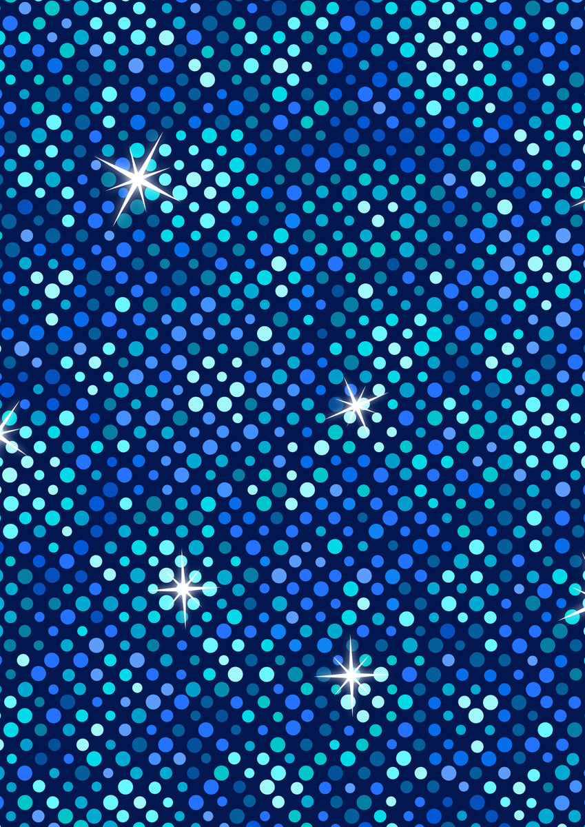 Blue Big Glitter with Silver