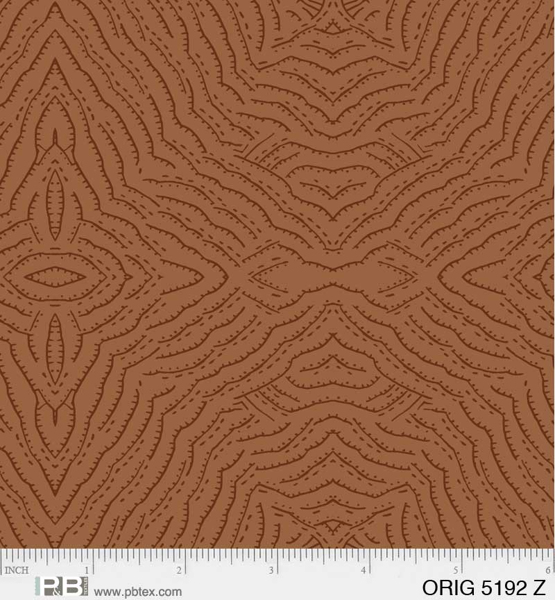 Wavy Lines - Cream Sm Leaves w/Circles