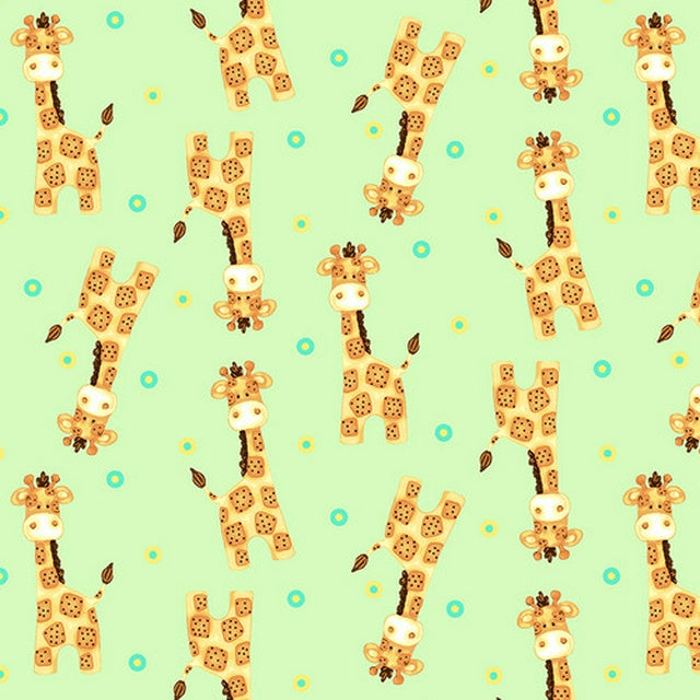 Green Giraffe Flannel