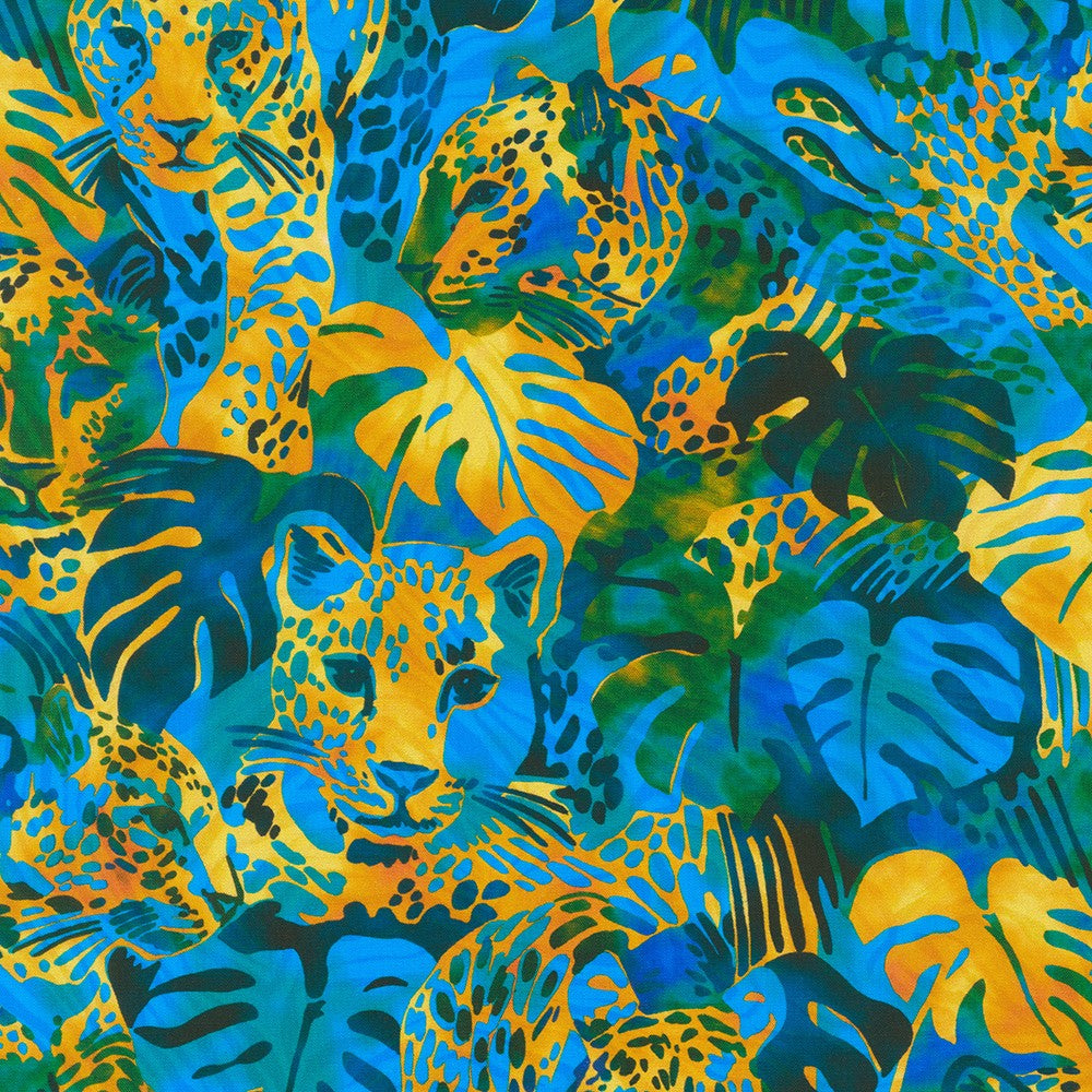 Midnight Jungle Leopards Multi