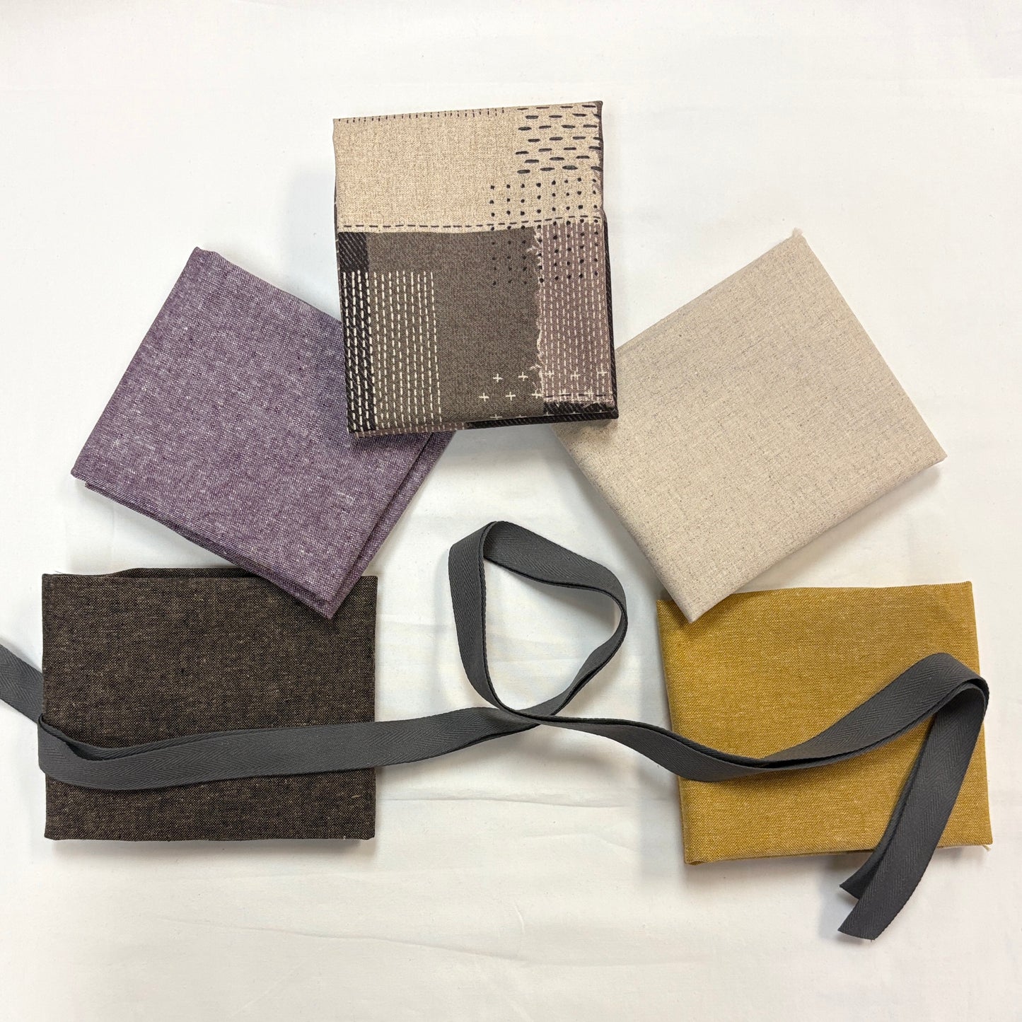 Rice Bag - Earthtone Sashiko Squares