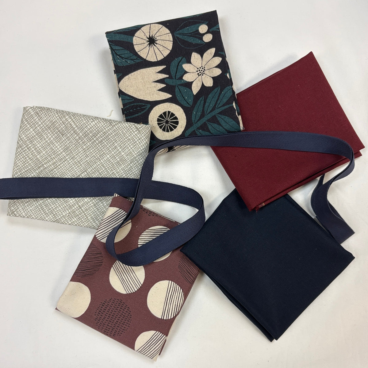 Rice Bag - Dark Teal Flowers