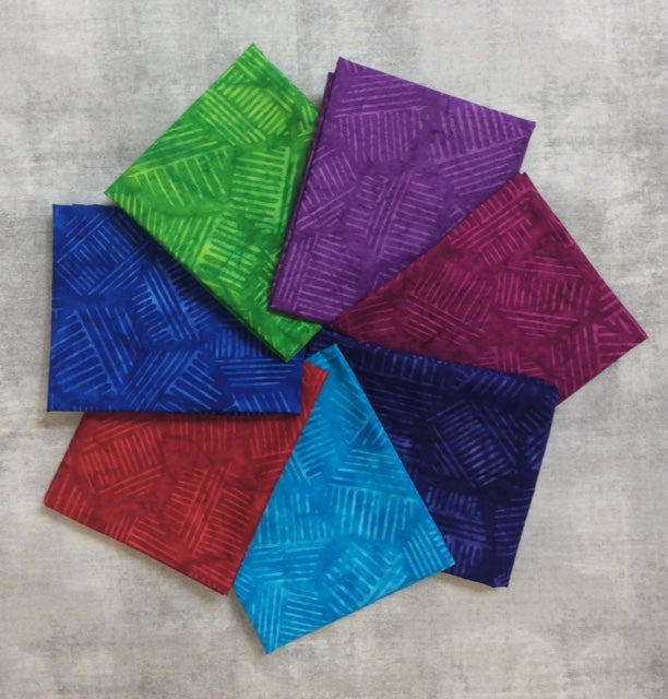 7 Piece Batik Hexie Fat Quarter Pack!