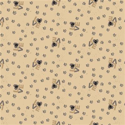 Paw Prints in Gray