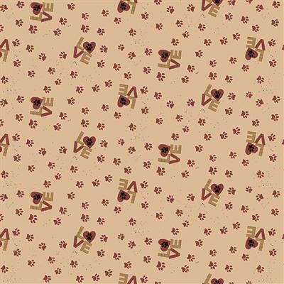 Paw Prints in Red