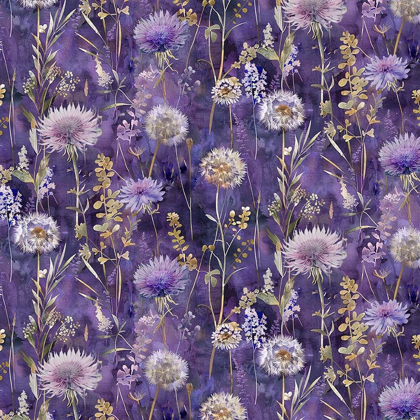 Mystic Meadows Night Floral Field
