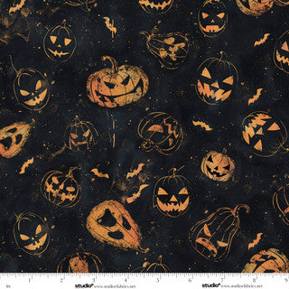 Scary Spice Pumpkins on Black