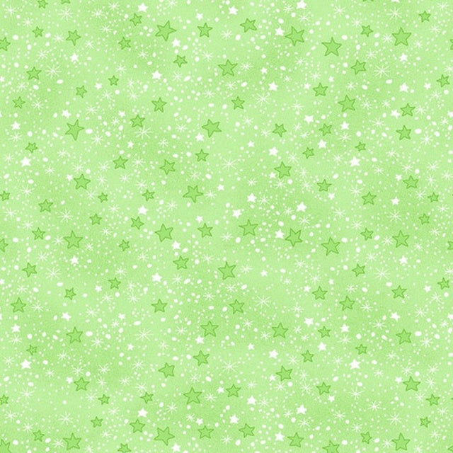 Green Stars Flannel
