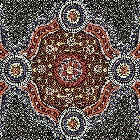 Wild Bush Flowers Black