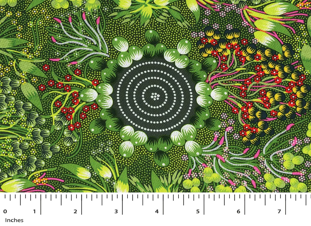 Rayon Bush Fruit Green