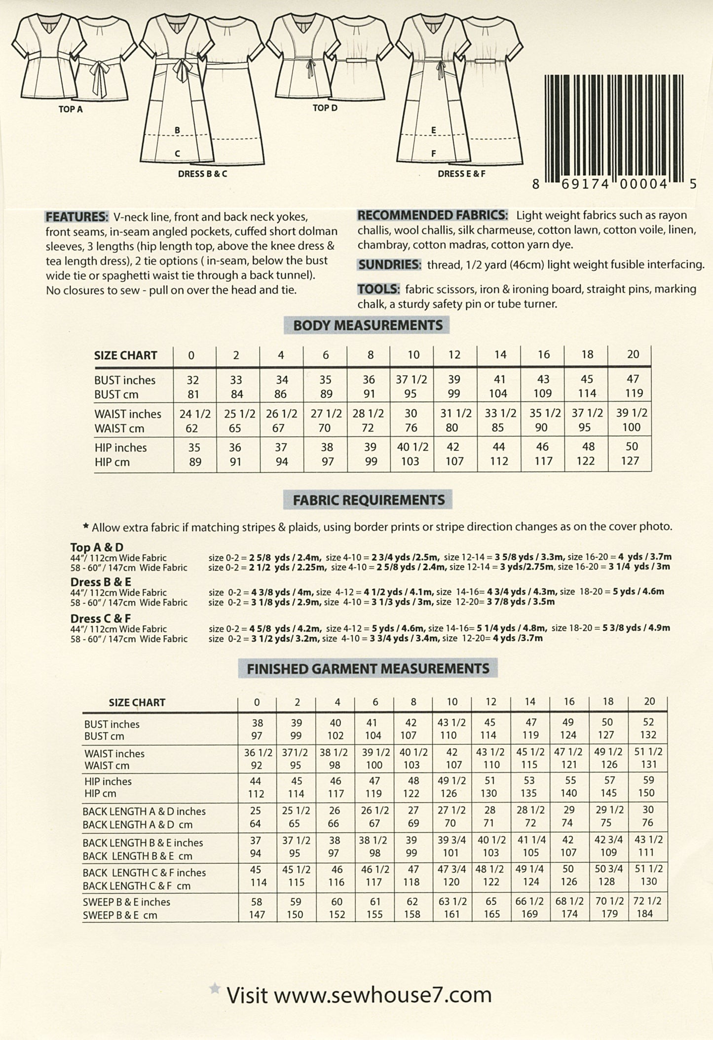 Tea House Top & Dress