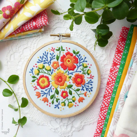 Colorful Flowers Embroidery Kit