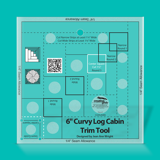 6" Curvy Log Cabin Template