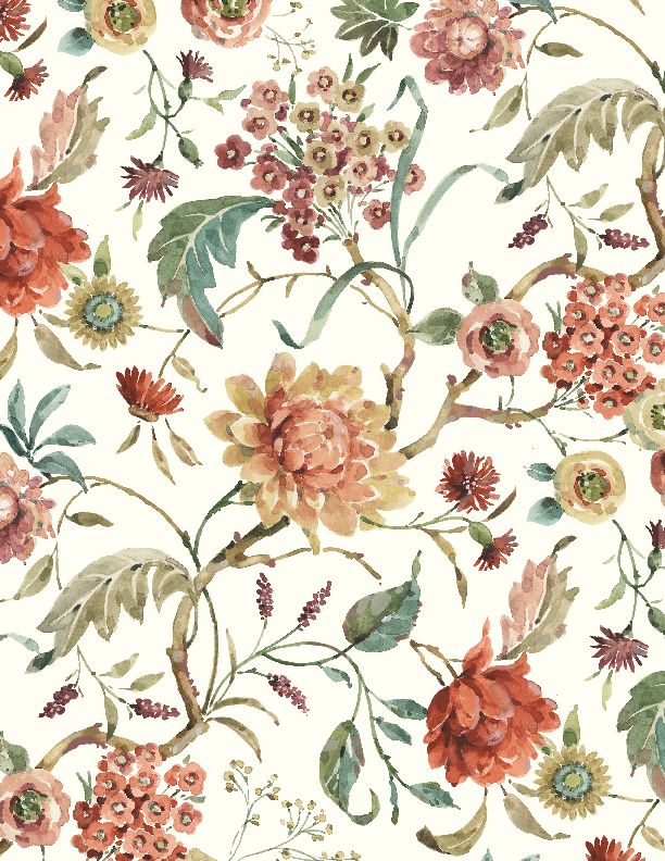 Medium Floral Cream