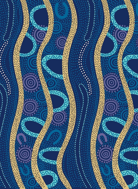 Gathering by the River Blue