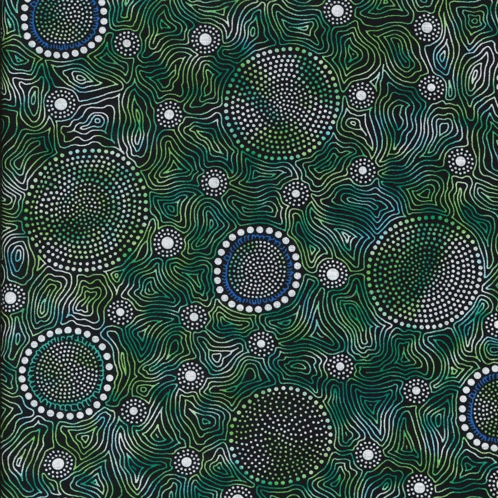Wild Bush Flowers Dreaming Green