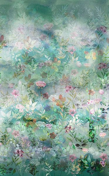 Blush Garden Dusty Blue Large Floral