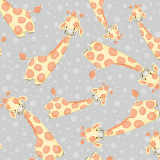 Gray Giraffe Flannel