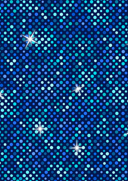 Blue Big Glitter with Silver