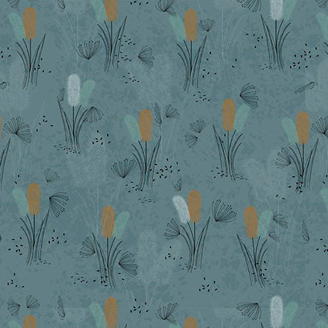 Wisps on Wind Cottontails Teal