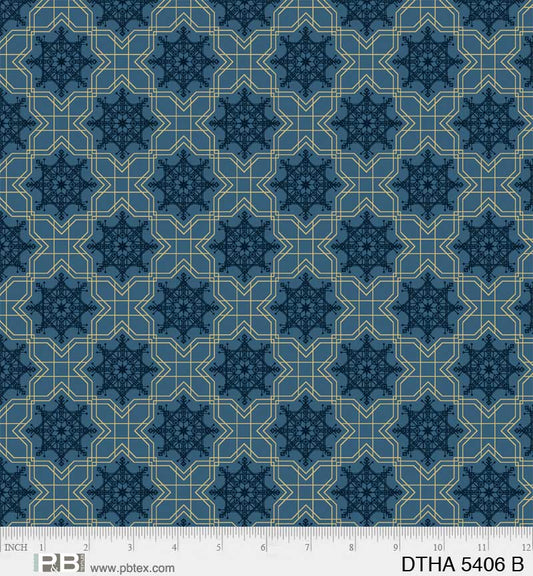 Deco Snowflake Geo Blue
