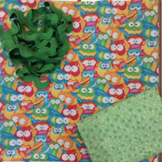 Stars & Owls Flannel Blanket Kit