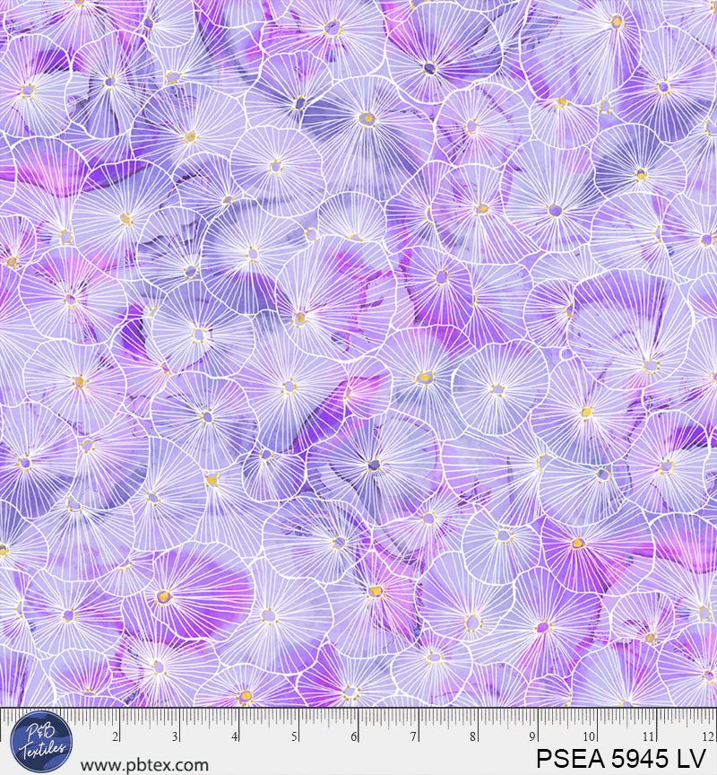 Painted Sea Linear Bursts Violet