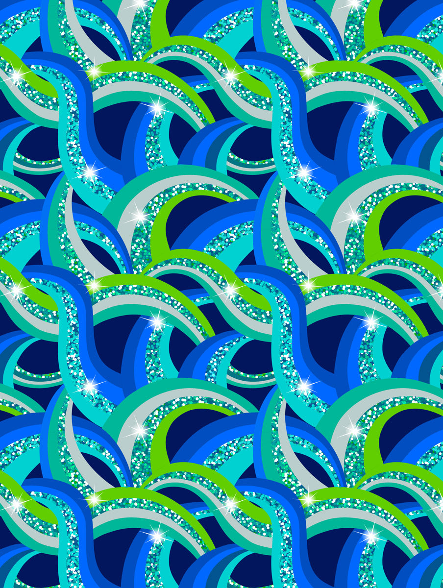 Blue Disco with Silver