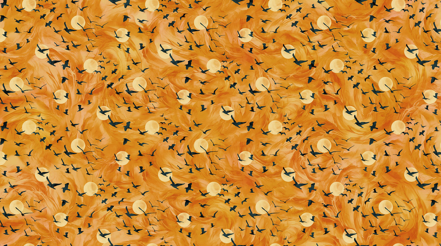 Raven's Call Birds on Orange