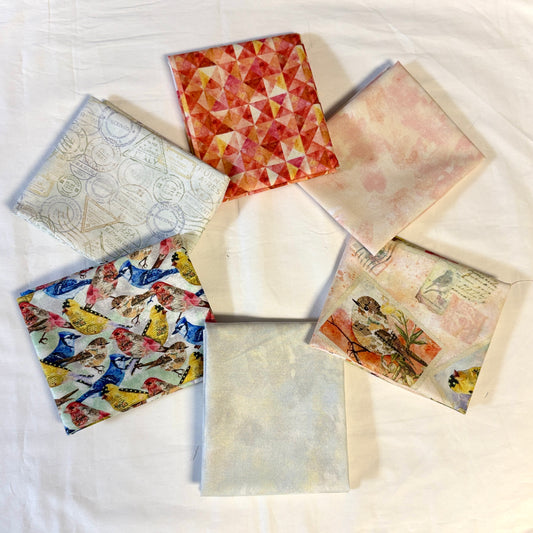 6 Fat Quarters Airmail Reds