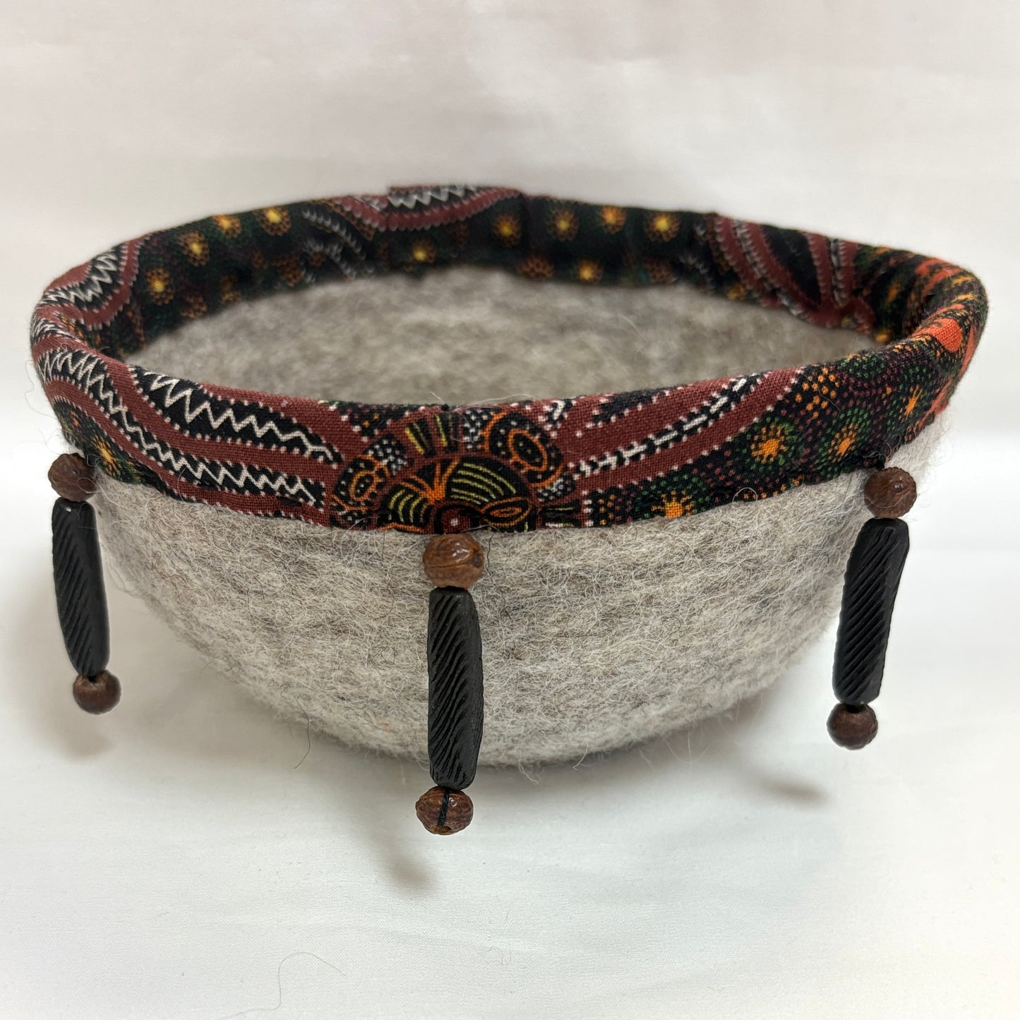 Small Wool Bowl Dark Gray