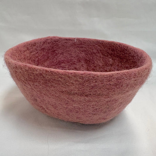 Pink Small Wool Bowl
