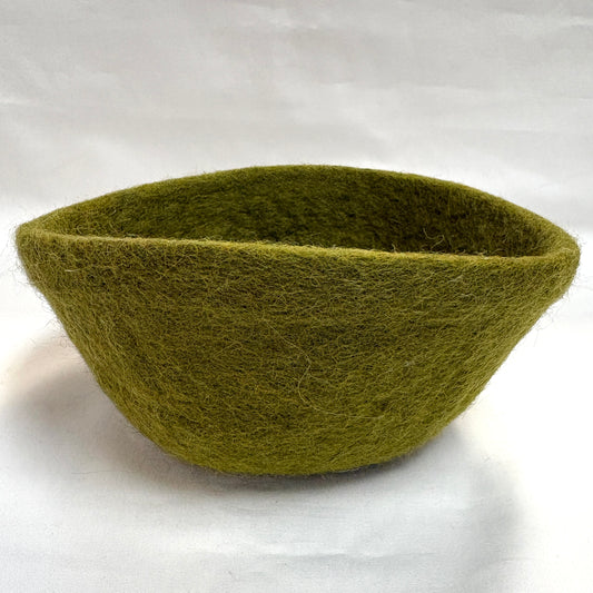 Olive Small Wool Bowl