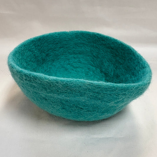 Turquoise Small Wool Bowl
