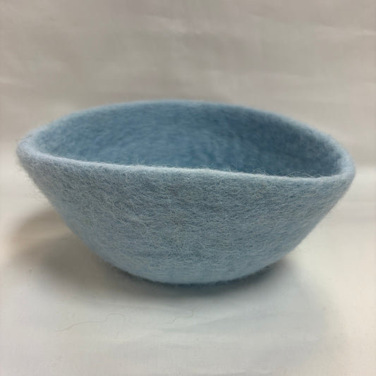 Light Blue Small Wool Bowl