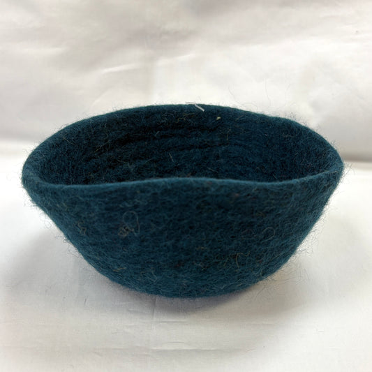 Small Wool Bowl Dark Teal