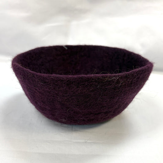 Small Wool Bowl Dark Purple