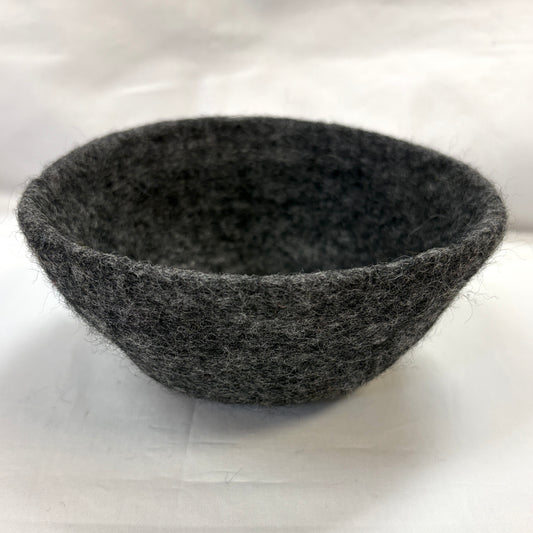 Small Wool Bowl Dark Gray