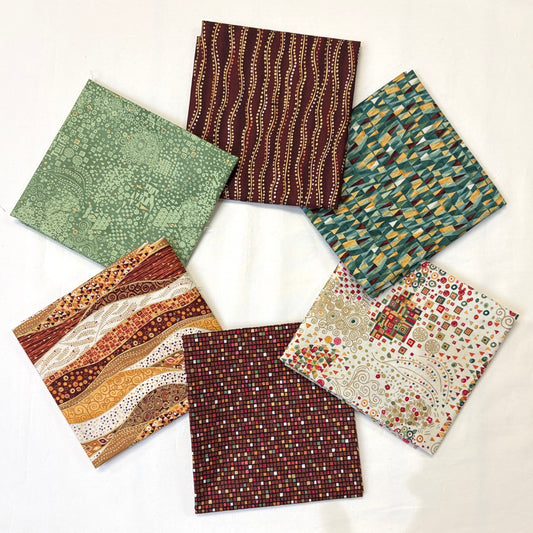 6 fat quarters Golden Summer