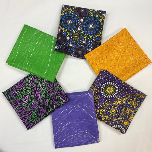 6 Fat Quarters Bold Australian Aboriginal