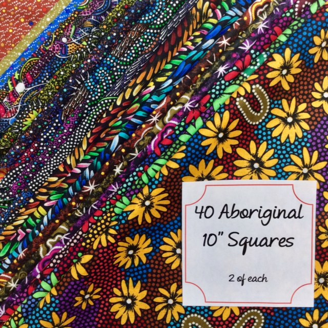 10-inch squares - Summer 2023 Australian Aboriginal Fabrics
