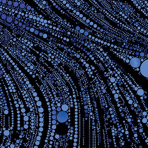 Cat Art Swirl Blue