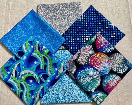 6 fat quarters of Disco