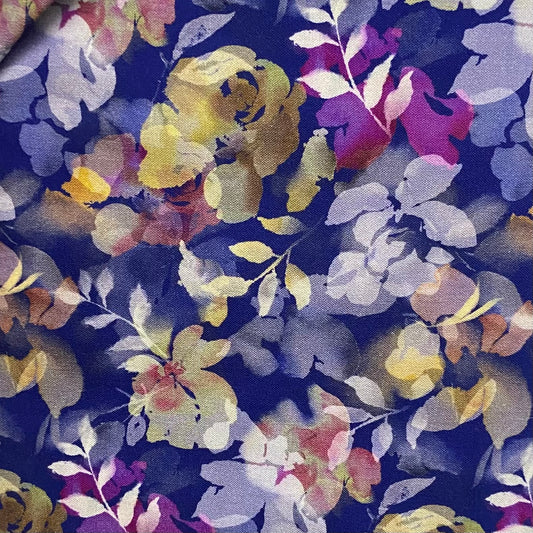 Floral on Blue