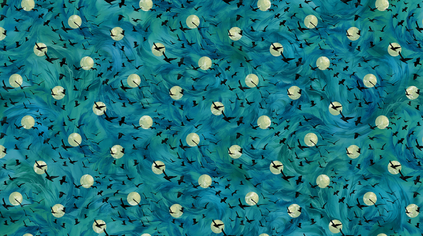 Raven's Call Birds on Teal