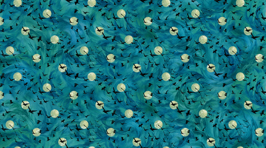 Raven's Call Birds on Teal