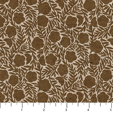 Rhythm & Leaves Flowers on Brown