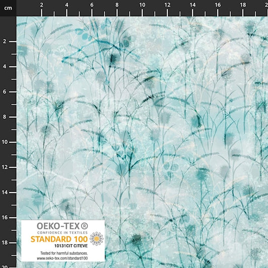Sunset Blooms Turquoise Grass